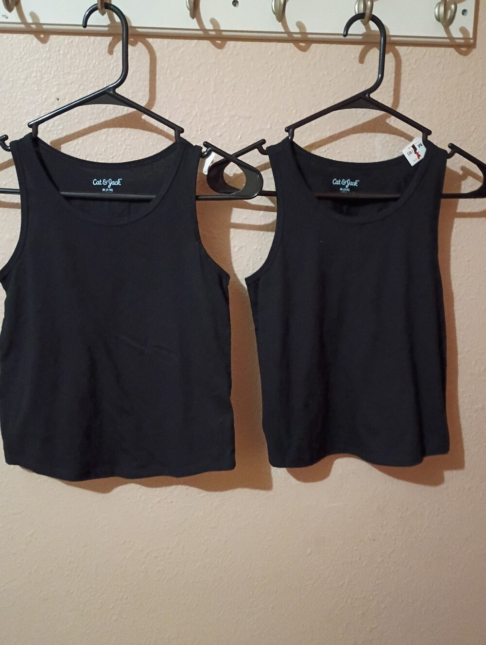 NWT Cat & Jack Size M 7/8 Black Tank Tops (2)
